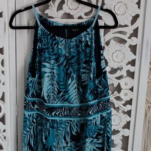 Roz & Ali Dressbarn  halter maxi dress tropical